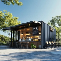 Nouvelle conception de maison préfabriquée de luxe moderne en conteneur, maison préfabriquée, magasin de café en conteneur personnalisé