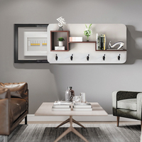 Meubles de salon scandinaves modernes en gros, étagères murales multifonctionnelles en bois massif pour cache-boîtier de circuit