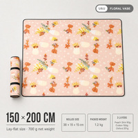 Tapis de pique-nique en polyester imperméable et résistant à l'humidité, épaissi par ultrasons, lavable en machine, pour le camping en plein air, la plage, en tissu Oxford