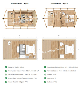 Tente de <span class=keywords><strong>camping</strong></span> de luxe <span class=keywords><strong>5</strong></span>*9m en toile imperméable, Glamping Safari-zelt Loft pour complexe hôtelier en <span class=keywords><strong>camping</strong></span> <span class=keywords><strong>4</strong></span> saisons - Product Image 3