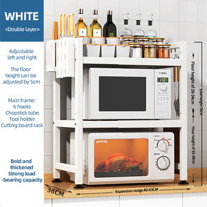 <span class=keywords><strong>Salvaspazio</strong></span> retrattile Dual Tier da <span class=keywords><strong>cucina</strong></span> per forno <span class=keywords><strong>a</strong></span> microonde sul piano di lavoro organizzatore di elettrodomestici - Product Image 4