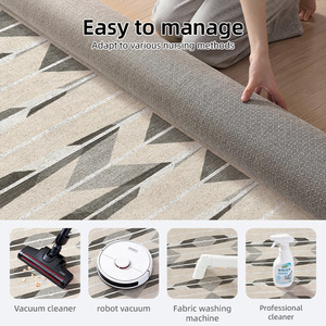 Alfombra Geométrica EIFFEL HOME, de Poliéster, Lavable a Máquina, Suave, Aislante Acústico, Pelo Medio, Base de Polipropileno, para Hogar/Estudio - Product Image 4