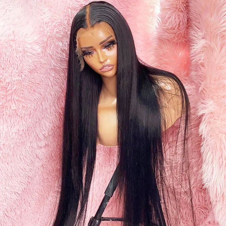 12A High Quality 32 Inch Bone Straight Burmese Human Hair Unprocessed Virgin Lace Wigs Vietnamese Raw Hair Wig Vietnamese Wigs