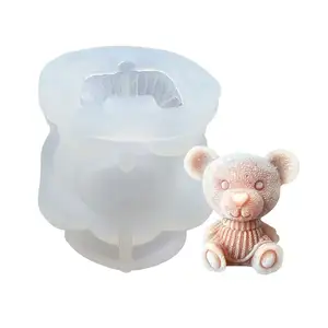Форма с симпатичным медведем, сделай сам, креативная мультяшная силиконовая форма для молока, чая, льда, инструмент для льда