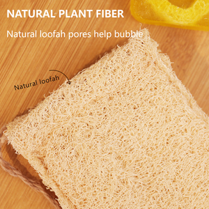 Natural Loofah Soap Bag <b>Body</b> <b>Scrub</b> Sponge Soft Fibrous Bath Cleaning Pad Exfoliating Skin Care for Shower - Product Image 4