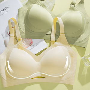 Sujetador de Copa 3/4 Ultrafino con Push-Up en Forma de V, de Seda Helada, Cómodo, Sin Costuras, Inalámbrico, Transpirable, de Alta Calidad, con Pedrería - Product Image 6