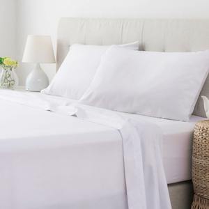 Juego de ropa de cama de cuatro piezas de color sólido americano europeo Sábanas ajustables transfronterizas Cubierta protectora Cama individual lavada - Product Image 3