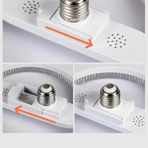 Modern Simple Crystal <b>Led</b> <b>Round</b> Lamp E27 Screw <b>Led</b> Bulbs 3 Color Lightness Adjustable Energy-saving Lamp Indoor <b>Ceiling</b> Lamp - Product Image 4