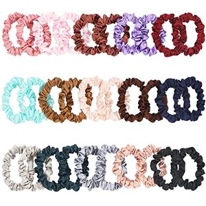 Coleteros de Satén para Mujeres y Niñas, Accesorios para el Cabello, Regalo, 15 Colores, Multicolor, Elegantes, para Uso Diario - Product Image 1