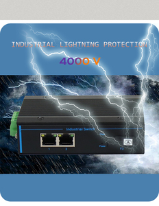 Commutateur réseau Ethernet industriel 2 ports RJ45 1 convertisseur de média fibre optique SFP sur rail DIN pour systèmes de contrôle - Product Image 2