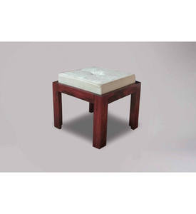 Table basse en bois avec tabouret à 4 coussins Table centrale en bois pour salon Maison Produit en vrac fait main - Product Image 3