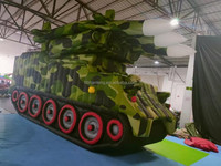 Réplique de char gonflable réaliste pour exposition de défense, camp d'entraînement, accessoires de paintball, taille personnalisée, camouflage, scène de jeu extérieure