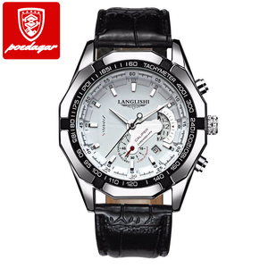 Montre à quartz POEDAGAR Montres pour hommes Marque haut de gamme Luxe Acier inoxydable Étanche Lumineux Date Affaires Poignet pour homme - Product Image 6