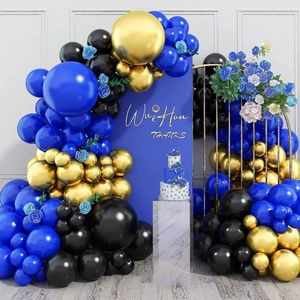111 pièces bleu or ballon guirlande arc <span class=keywords><strong>Kit</strong></span> pour toile de fond de mariage vacances décor à la maison ballons fête d'anniversaire Kits de célébration - Product Image 1