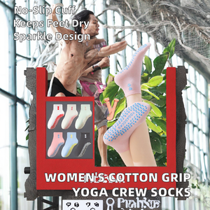 Calcetines Deportivos de Yoga y Pilates para Mujer, 100% Algodón, de Alta Calidad, con Logotipo Personalizado, Estampado Brillante, Transpirables y Tejidos - Product Image 2