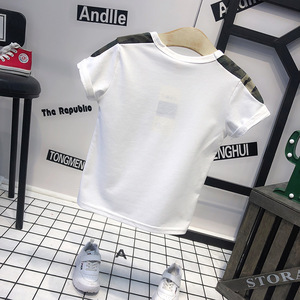 เสื้อผ้าเด็กชุดเซ็ตยอดนิยมขายดี สไตล์ใหม่ เสื้อยืดเด็กผู้ชายผ้าฝ้าย และกางเกงลายพรางผู้ชาย - Product Image 5
