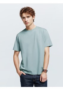 T-shirt en coton peigné tricoté de qualité supérieure 170 g/m², col rond classique, coupe régulière - Product Image 4