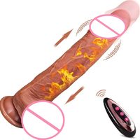 Dildo Analsex-Spielzeug Realistischer Dildo für Frauen Mit Heizfunktion Vibration Elektrisch und Fernbedienung Penis-Vibratoren Teleskopisch