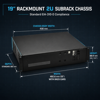 Boîtier personnalisé en aluminium pour UPS, boîtier de carte PCB, rack informatique, châssis de serveur 2U 19 pouces à montage court en rack, en tôle