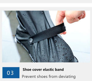 Copriscarpe antipioggia antiscivolo addensato resistente all'usura resistente alla sabbia esterna cilindro alto altri attrezzi da pioggia - Product Image 2