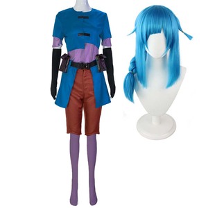 Halloween <span class=keywords><strong>League</strong></span> <span class=keywords><strong>of</strong></span> Legends Arcane Jinx Cosplay Costume FCGD-046 - Product Image 1