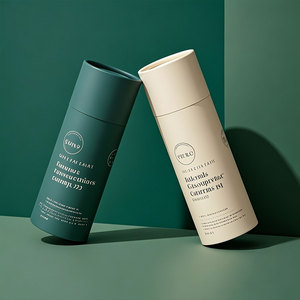 Logo personalizzato stampa rotondo vuoto pacchetto cosmetico cilindro di carta Kraft scatola del prodotto chicco di caffè tè imballaggio cartone tubo di carta - Product Image 5