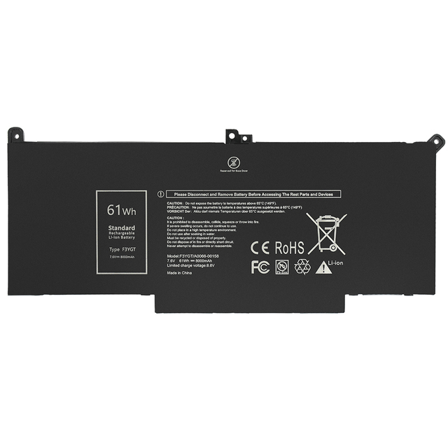 High-Capacity F3YGT Notebook Battery for Dell Latitude E7280 E7380 E7480 & More OEM Equivalent