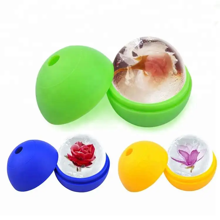 Runde Form Hohlraum Gummi Eisball Maker Riesige Silikon Silikon Creme Block Formen Eiswürfel Formen