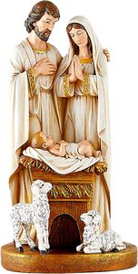 Statue de la Sainte Famille Décoration de Noël Catholique Chambre Jésus Né Marie <span class=keywords><strong>Joseph</strong></span> et Bébés Statue de Jésus - Product Image 3