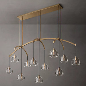 72" Large Hotel Brass Chandelier High-end Industrial Restaurant Clothing Store New Big Round Crystal Pendant Luxury Chandelier - Product Image 2