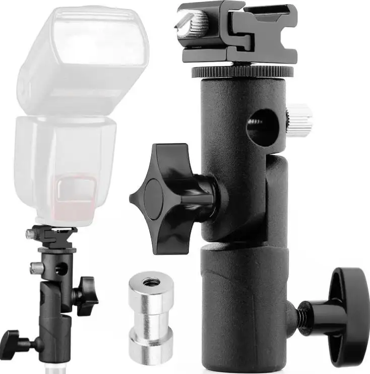 Camera Flash Speedlite Mount Swivel Light Stand Bracket with Umbrella Reflector Holder for Camera DSLR Nikon Canon