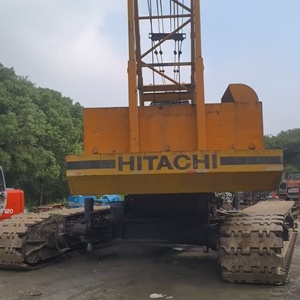 Grúa sobre orugas Hitachi amarilla usada, equipo de construcción de alta resistencia con caja de cambios, motor y rodamientos - Product Image 1