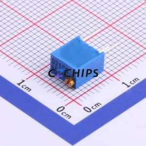 Résistance/potentiomètre réglable 3266W-1-504LF, composant traversant (THT)-3P, 6,4x4,3 mm, résistance 500 kOhm, 10 %, 250 mW - Product Image 2