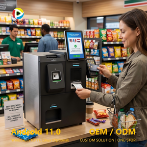 Kiosque de paiement en libre-service pour magasin de proximité avec accepteur de billets et de pièces, système de caisse, terminal de paiement, distributeur de billets pour boutique - Product Image 1