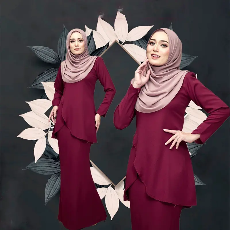 Baju Kaftan panjang wanita Muslim, Baju Kurung Modern, Baju Kaftan panjang, Baju Muslim