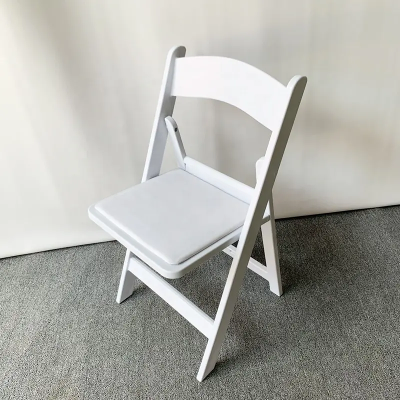 Factory Cheap Wedding Garden Adult Padded White Plastic Resin Avantgarde Wimbledon Folding Chairs