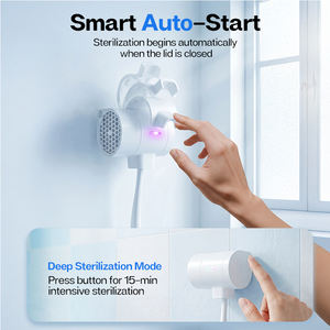 เครื่องฆ่าเชื้อแปรงสีฟันแบบพกพา 800mAh ทำจากพลาสติก พร้อมพัดลมเป่าแห้งความเร็วสูง ฆ่าเชื้อโรคได้ 99.9% - Product Image 2