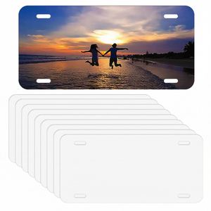 Placas de Matrícula Personalizadas para la Parte Delantera del Automóvil, 12''X 6''X 0.025'', Aluminio para Sublimación, Impresión en Blanco, Placas de Matrícula Personalizadas - Product Image 1