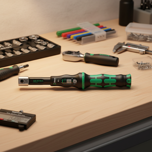 Clé dynamométrique industrielle Wera (2,5-25 Nm) à entraînement 1/4 po, en acier au chrome-molybdène OEM, pour douilles d'atelier automobile - Product Image 4