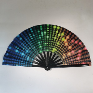 Pour femmes/hommes/Drag Queen - Large Clack Festival Ventilateur à main pliant-Pour EDM, festival de musique, événement, fête, danse, performance - Product Image 3