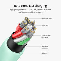 Kabel Pengisian Cepat Transfer Data 480mpbs USB A ke C 5A 6A PD100w Silikon Cair Pabrik