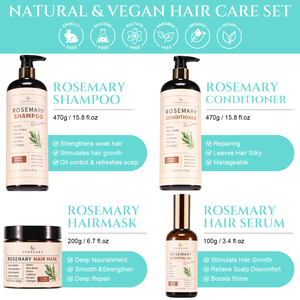 Natürliches Private Label Bio-Haarwuchs-<span class=keywords><strong>Shampoo</strong></span> für die Kopfhautpflege, sulfatfrei, Anti-Frizz, mit Minze und Rosmarinöl gegen Haarausfall - Product Image 3