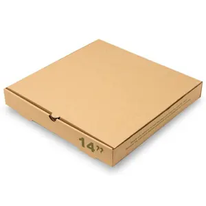 New Products Rectangular Raw Material Paper Pizza Box Rectangle 6 9 10 12 16 18 Inch Triangle Window Pizza Box Recyclable