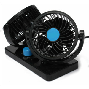 Dual <b>Fan</b> 6 Inch Plastic Caravan Truck <b>Fan</b> 12V 24V Two Speed Portable Cooling <b>Fan</b> - Product Image 4