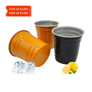 Gobelets à bière réutilisables écologiques en aluminium, portables pour le camping en plein air, les fêtes, les festivals, les boissons froides, les tasses à café - Product Image 4