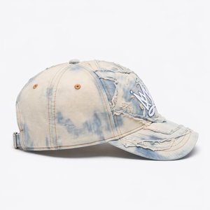 Wholesale Custom Logo Front Applique Embroidered Denim 6 Panel Baseball Cap Vintage <b>Dad</b> <b>Hat</b> Manufacturer - Product Image 3