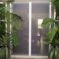 Moustiquaire de porte rétractable à rouleaux plissés lisses pour portes coulissantes extérieures de maison et de patio