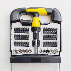 48PC Ratchet Screwdriver T Handle Tool Set 1/4 In Metric Home Use Chromium Vanadium Steel - Product Image 2