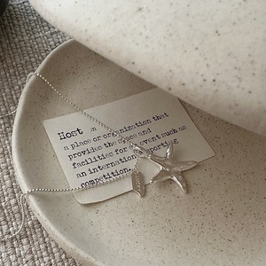 S925 Korean Minimalist Trendy Summer Starfish Necklace Collarbone Chain Wholesale - Product Image 2