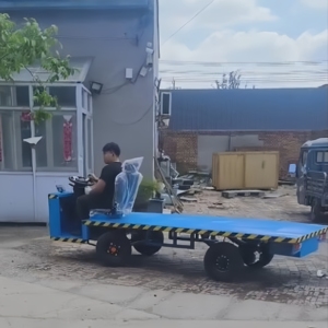Truk Platform Listrik Empat Roda Efisiensi Tinggi 2000kg Beban Aman Ukuran Kecil untuk Peralatan Industri - Product Image 4